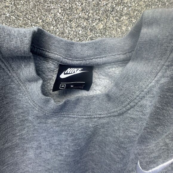 Nike Sportswear Sweatshirt Womens Medium Oversized Relaxed Gray Cropped Crewneck - Picture 4 of 7